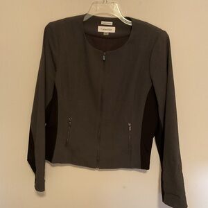 Calvin Klein Women's Charcoal Black Gray Blazer